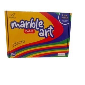 CraftBud Marble Art Paint Kit NIB Kids Craft Set Age 6+ DIY Art